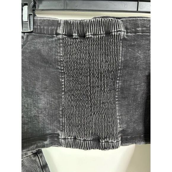 Zara EUC Denim Cropped Off Shoulder Top Ruffled Sleeves Size S - Picture 11 of 15